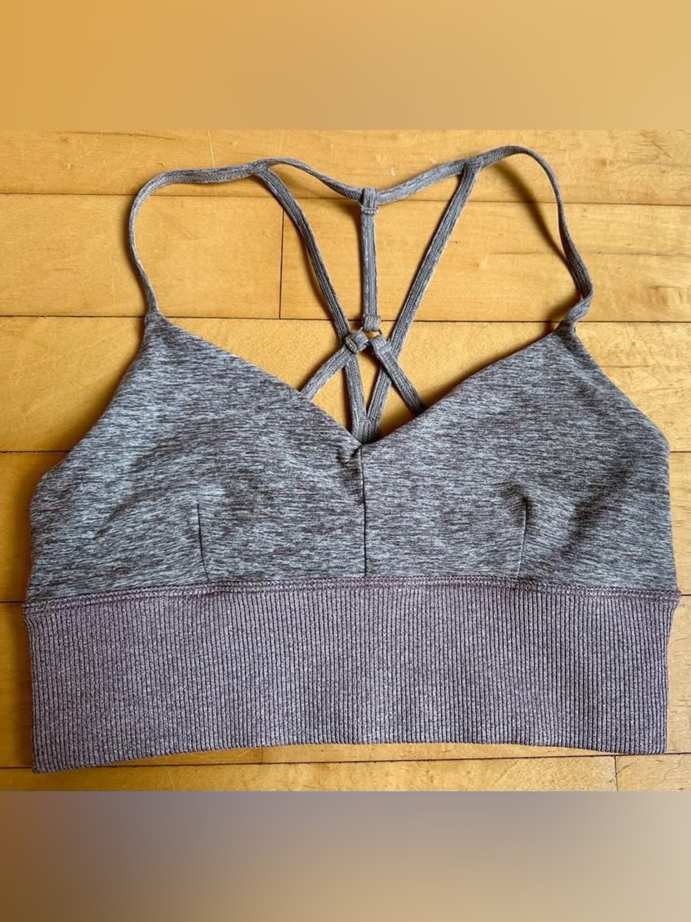 Alo Strappy Sports Bra - Heather Gray